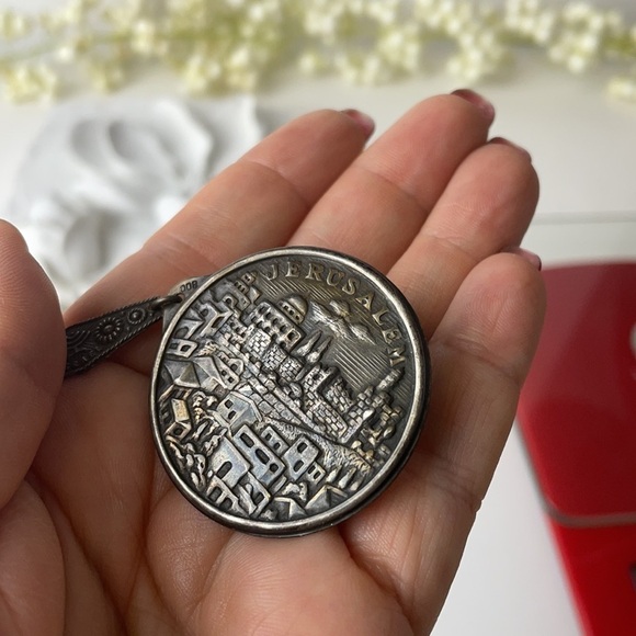 Sterling Silver Pin Clip Vintage Jerusalem - Picture 8 of 13